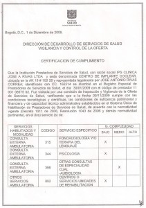 Certificación de cumplimiento sede 2 pagina 1
